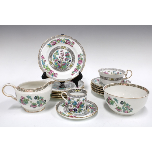 352 - Aynsley Indian Tree teaset with teacups, coffee cans, saucers and side plates together with Maddock ... 