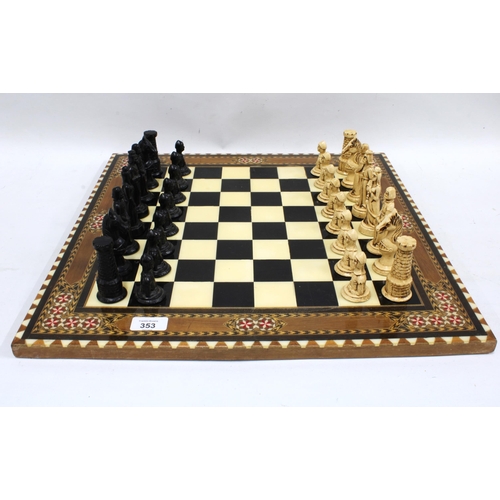 353 - Chess set and board