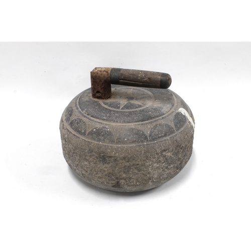 362 - Curling stone, 24 x 18cm