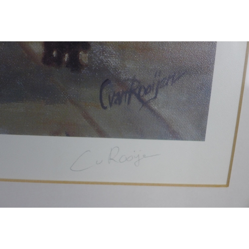 175 - CAREL VAN ROOIJEN limited edition print, numbered 763 / 950, signed in pencil, framed under glass, s... 