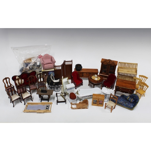 346 - Box containing a quantity of dolls house furniture and accessories