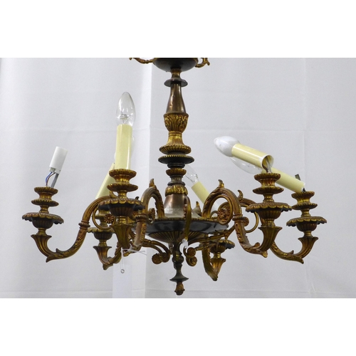 400 - Six branch light fitting / chandelier