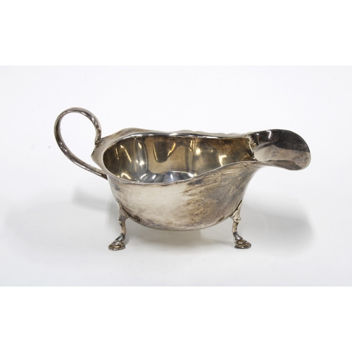 23 - George VI silver sauce boat, Birmingham 1939