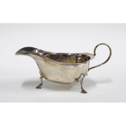 23 - George VI silver sauce boat, Birmingham 1939