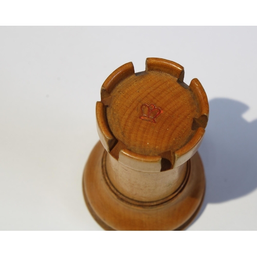 Vintage Staunton pattern chess set, one piece missing and some losses ...