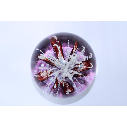Five paperweights, tallest 10cm, including a spiral interior Caithness ...