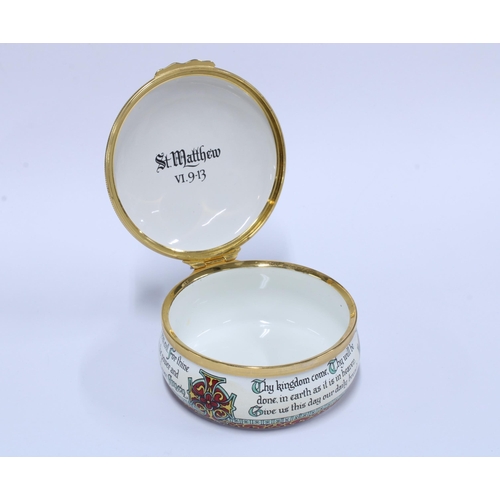 36 - Halcyon Days 'Our Father' enamel box