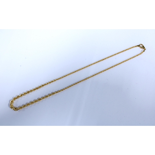 9 - 18ct gold chain necklace, stamped 750