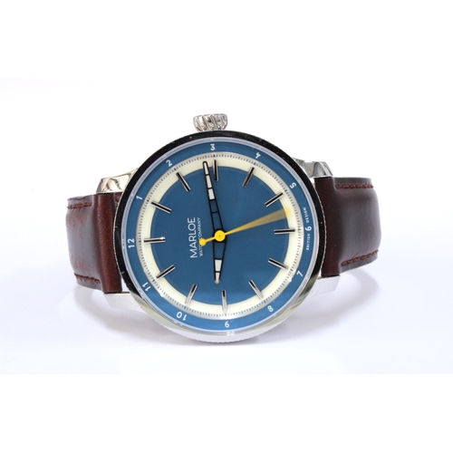 17 - MARLOE WATCH COMPANY, Gents Bluebird CN7 Stainless Steel cased wristwatch, complete with presentatio... 