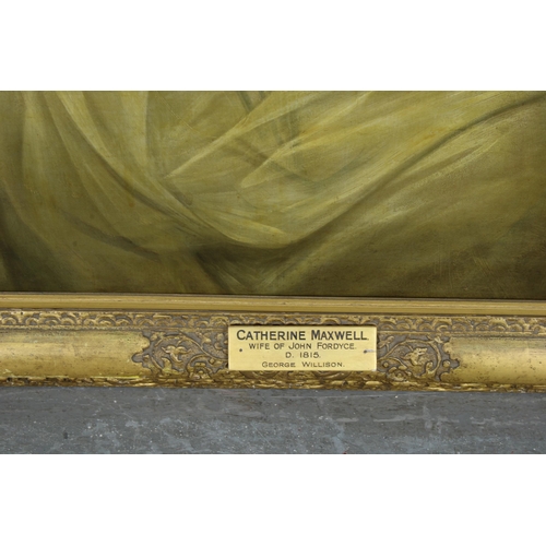 112 - Attributed to GEORGE WILLISON (SCOTTISH. 1741-1797), portrait of Catherine Maxwell, Wife of John For... 