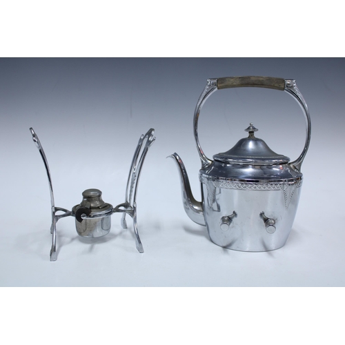 A quantity of silver plate, including tea and coffee pots, serving ...