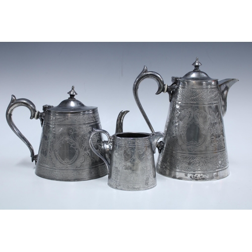 A quantity of silver plate, including tea and coffee pots, serving ...