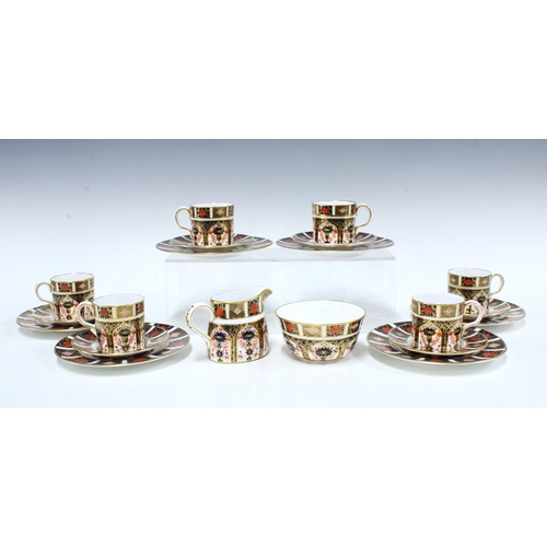 116 - Royal Crown Derby Imari pattern 1128 six place coffee set (20)