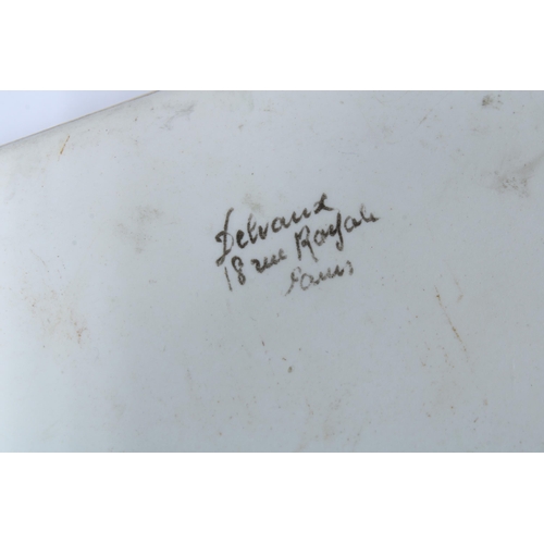 131 - Pair of Maison Delvaux of Paris porcelain floral and gilt decorated rectangular dishes, 14 x 11cm (2... 