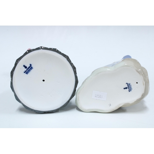 140 - Lladro porcelain Sayonara figure 26cm, together with a Lladro sitting girl with calla lilies (2)