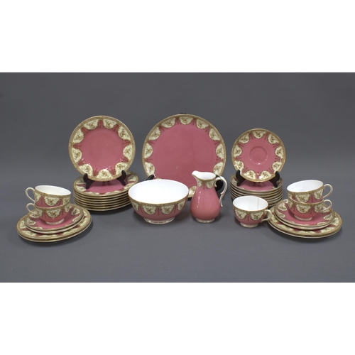 149 - Royal Worcester part tea set, including cups, saucers, plates, cream jug and sugar bowl, and cake pl... 