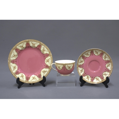149 - Royal Worcester part tea set, including cups, saucers, plates, cream jug and sugar bowl, and cake pl... 