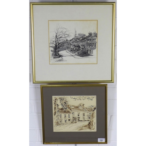 152 - FRANK WHITE (FRANCIS SIBBALD WHITE), EDINBURGH UPPER DEAN STREET AND ANN STREET, two ink and waterco... 