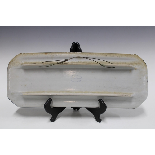 341 - Highland Stoneware handpainted pottery fish tray platter, 43 x 17cm