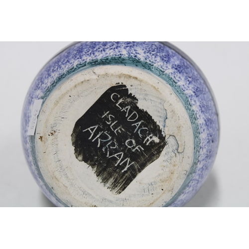 342 - Four pieces of studio pottery, including a Cladach Isle of Arran vase, two other vases and a jug, ta... 