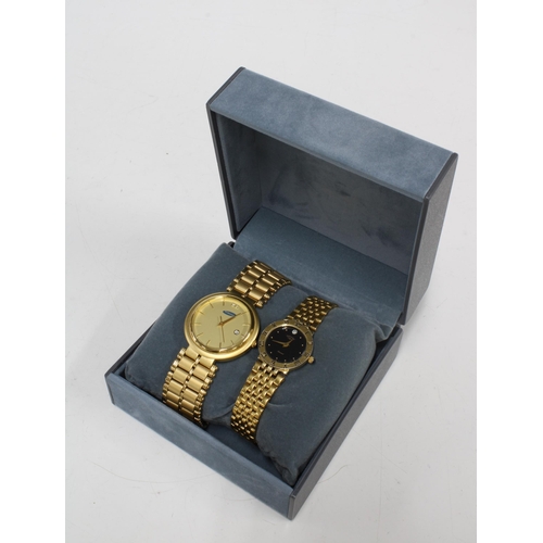 63 - Ladies gold plated Rotary wristwatch and a Gents Samsung wristwatch (2)