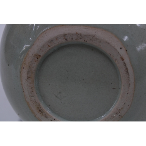 446 - Three studio pottery vases to include a large vase of slender proportions, a white glazed Brannam ba... 