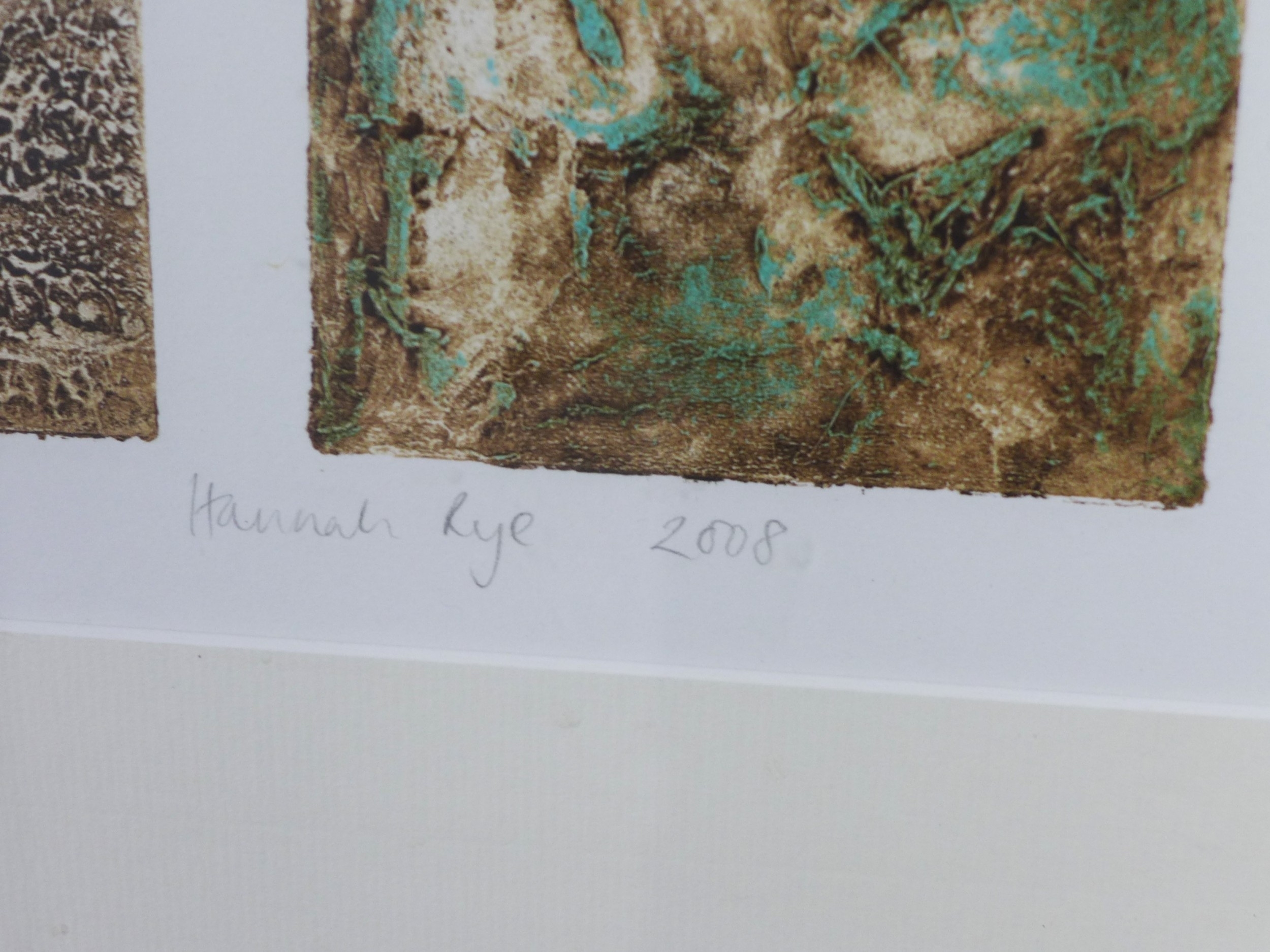 HANNAH RYE, screen print, pencil signed and numbered 1/4, framed under ...