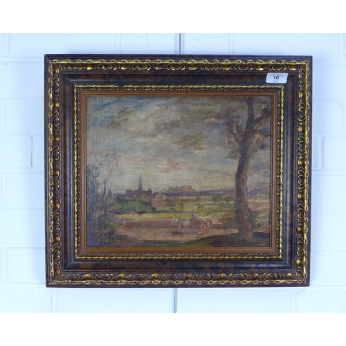 10 - SCOTTISH SCHOOL, Landscape oil on canvas, apparently unsigned, framed,  35 x 28cm