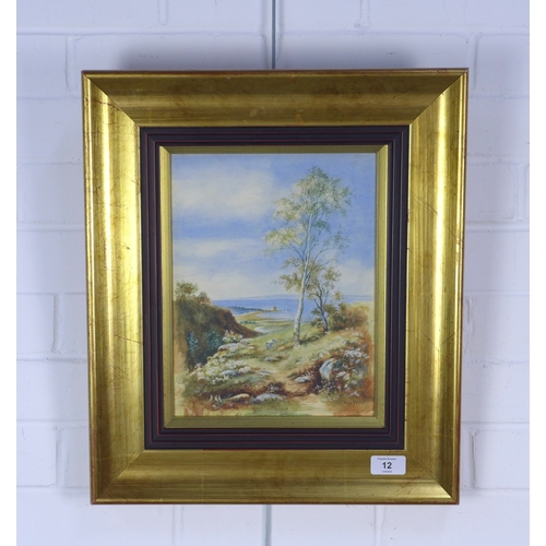 12 - JOHN MACWHIRTER RA HRSA ARA  (SCOTTISH 1839-1911), SILVER BIRCH NEAR KINLOCH LEVEN, watercolour with... 
