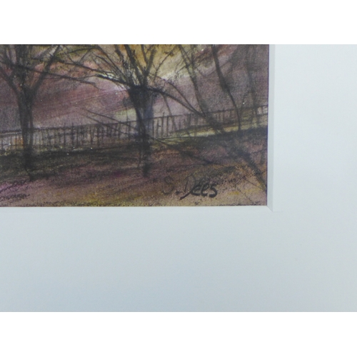 16 - STEPHANIE DEES RSW (b.1974), AUTUMN GLOW, mixed media on card, signed and framed under glass, 15 x 2... 