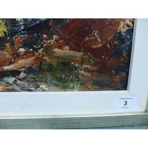 3 - SIR NICHOLAS FAIRBAIRN QC (SCOTTISH 1933-1995), OLD LISBON, oil on board signed and dated 1962, insc... 