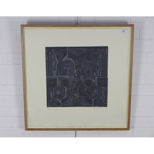 45 - SIR EDUARDO PAOLOZZI KBE RA HRSA (SCOTTISH 1924 - 2005), FOR CHARLES RENNIE MACKINTOSH, woodcut, 4/2... 