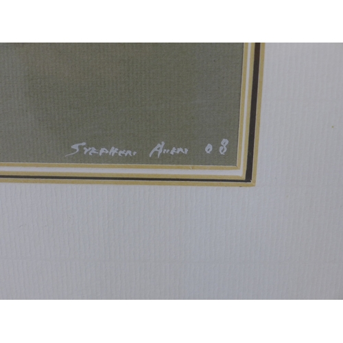 56 - STEPHEN ALLEN (BRITISH CONTEMPORARY), OLD OAK, mixed media, signed and dated 08, framed under glass,... 