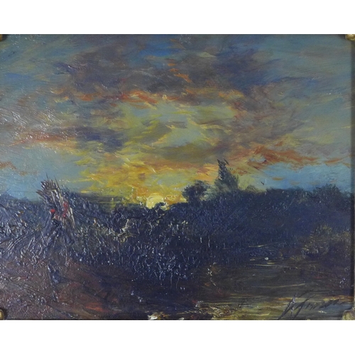 9 - ALEXANDER FRASER (THE YOUNGER) RSA (SCOTTISH 1828 - 1899), MOONRISE, oil on board, signed and inscri... 