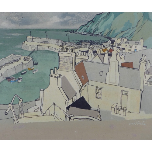 JACK FIRTH RSW (SCOTTISH 1917-2010), GARDENSTOWN ROOFS, oil on canvas, signed, in a moulded frame, 75 x 62.5cm, labelled verso.