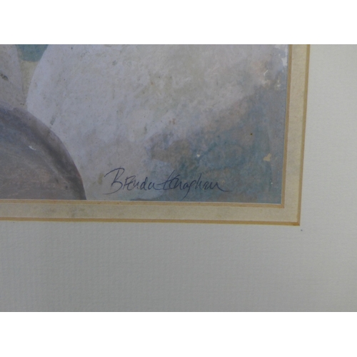 156 - BRENDA LENAGHAN R.S.W. (SCOTTISH 1941-2020), NEPALESE POTTER, oil on panel, signed and framed under ... 