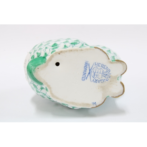 133 - Herend green fishnet rabbit, 13cm
