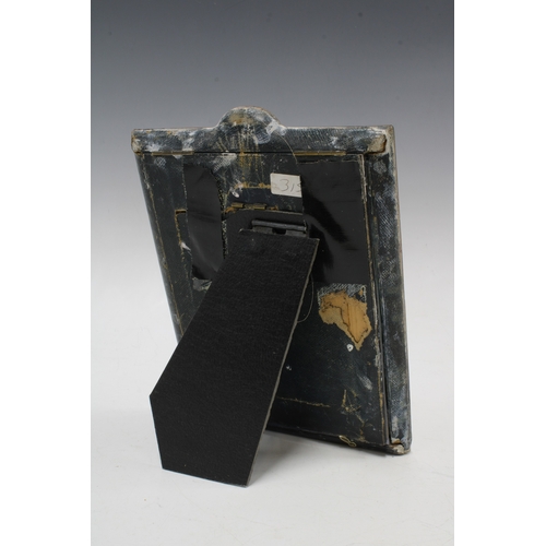 90C - Edwardian silver photograph frame, with velvet easel strut back, Birmingham 1903, 19 x 27cm