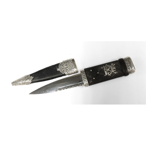 90D - R.G Lawrie of Glasgow & Edinburgh horsehair sporran with celtic embossed silver plated cantle togeth... 
