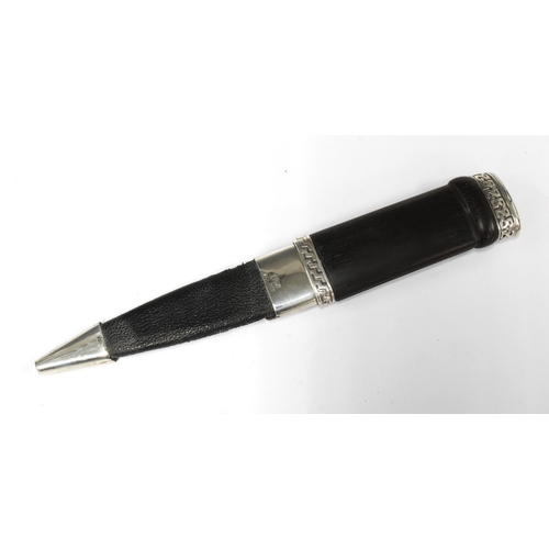 90D - R.G Lawrie of Glasgow & Edinburgh horsehair sporran with celtic embossed silver plated cantle togeth... 