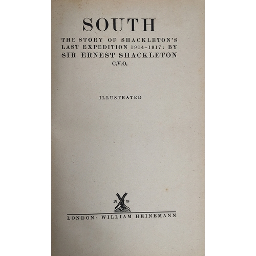 390 - Shackleton (Ernest, Sir) South, The Story of Shackleton's Last Expedition, 1914-1917, Heinemann, 191... 