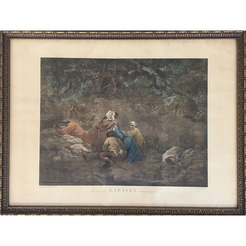 430 - After George  Morland. Gipsies, by W.Ward, coloured mezzotint, 42x54cm

Provenance: from the estate ... 