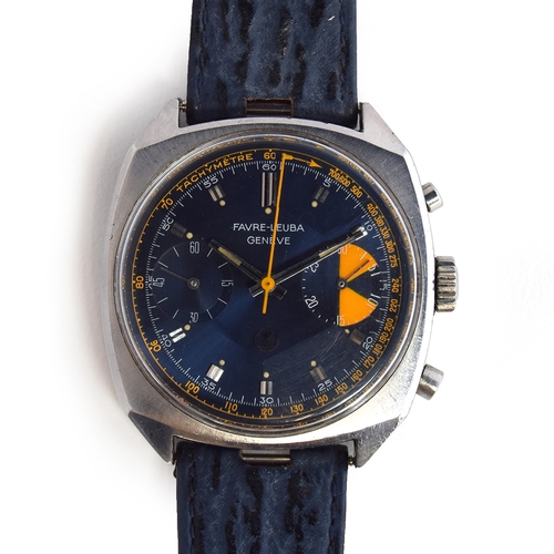 103 - A RARE GENTLEMAN'S STAINLESS STEEL FAVRE-LEUBA Yacht RACING CHRONOGRAPH WRIST WATCH
CIRCA 1960s, REF... 