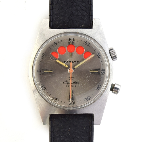 107 - A RARE STAINLESS STEEL AQUASTAR REGATE FIRST MODEL YACHTTIMER
DATED 1967, with 5 MINUTE COUNTDOWN FU... 