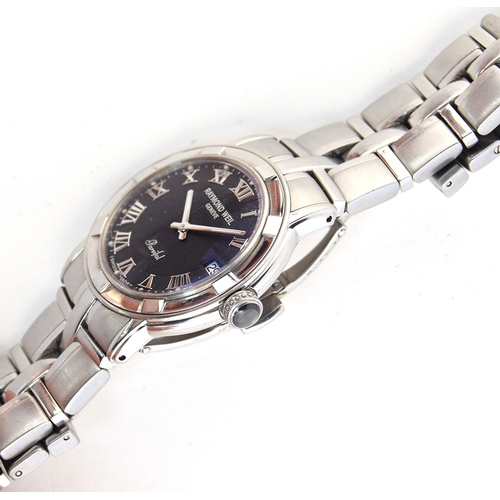 A GENTLEMAN S STAINLESS STEEL RAYMOND WEIL PARSIFAL BRACELET WATCH