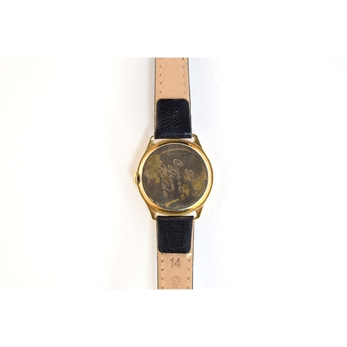 44 - A GENTLEMAN'S 9CT GOLD OMEGA WRIST WATCH
CIRCA 1930s, REF 587453, SILVERED DIAL, BLUED STEEL HANDS, ... 