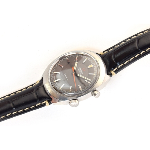 51 - A GENTLEMAN'S STAINLESS STEEL OMEGA GENEVE CHRONOSTOP CHRONOGRAPH WRIST WATCH
DATED 1967, REF 145.00... 