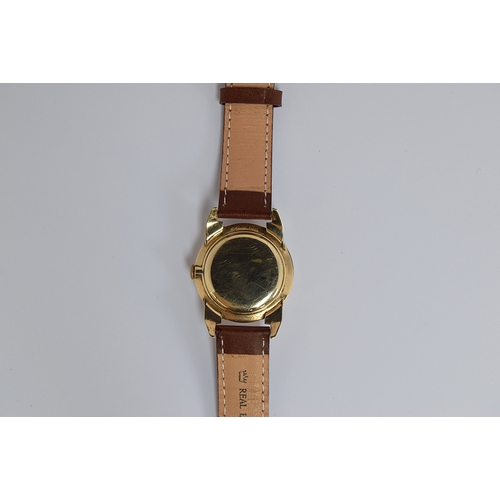 66 - A GENTLEMAN'S 10K GOLD FILLED LONGINES WRIST WATCH
CIRCA 1950s, parchment dial with sub second subsi... 