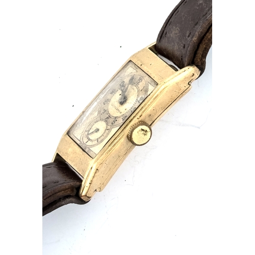 73 - A FINE GENTLEMAN'S 9CT GOLD LONGINES 'DOCTOR'S' WRIST WATCH
DATED 1936, TWO TONE CREAM AND SILVERED ... 