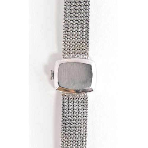 88 - A LADIES 9CT WHITE GOLD ROLEX PRECISION BRACELET WATCH
Weight gross 31g
DATED 1969, REF 37049, SILVE... 